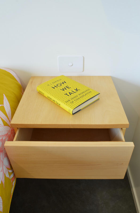 Wall-hung bedsides in QLD Silver Ash